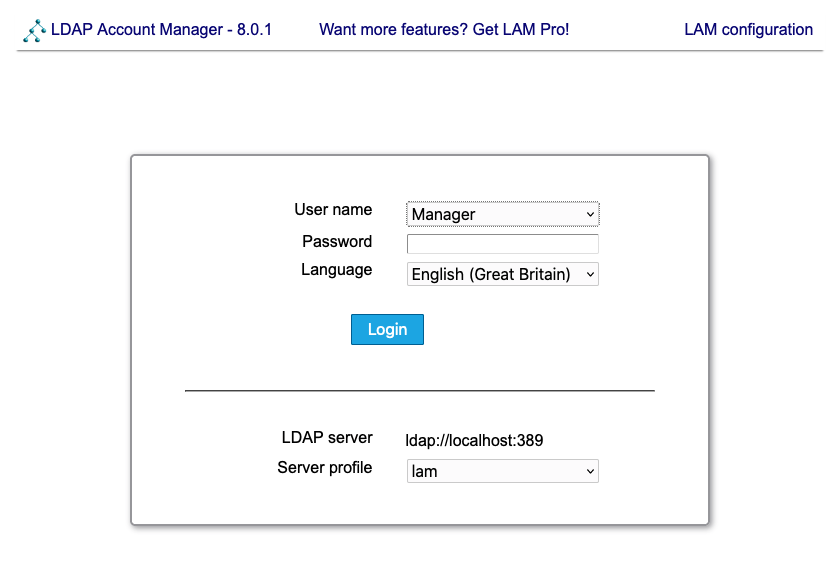 LAM login